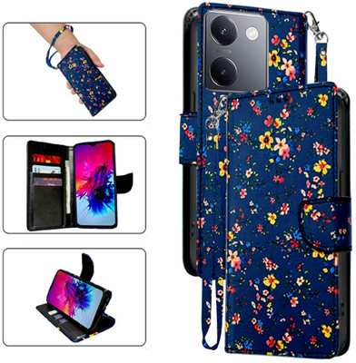 Cutemart Flip Cover for Vivo Y200 Pro 5G(Blue, Pack of: 1)
