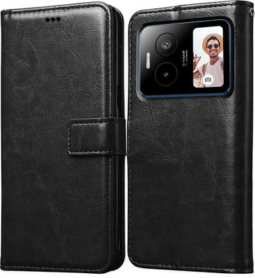 Casotec Flip Cover for Lava Blaze Duo 5G(Black, Pack of: 1)