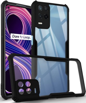 Phone Back Cover Flip Cover for Realme Narzo 30 5G(Black, Transparent, Grip Case, Pack of: 1)