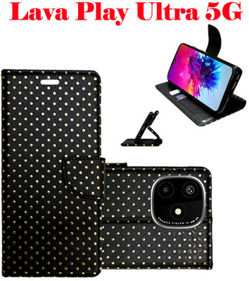 Mxkart Flip Cover for Lava Play Ultra 5G(Black, Pack of: 1)