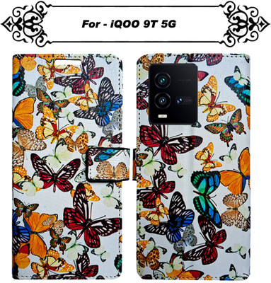 Asmart Flip Cover for iQOO 9T 5G(White, Pack of: 1)
