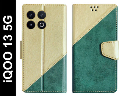 SBMS Flip Cover for iQOO 13 5G Back Cover Case with Magnatic Closure(Green, Shock Proof, Pack of: 1)
