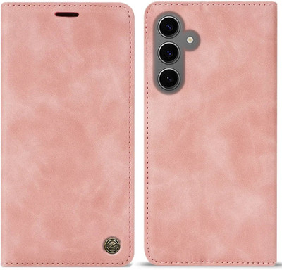 Perkie Flip Cover for SAMSUNG Galaxy F15(Pink, Dual Protection)