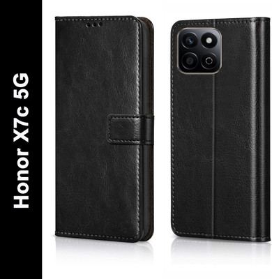 Cockcrow Flip Cover for Honor X7c 5G(Black, Shock Proof, Pack of: 1)