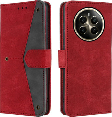Aarov Flip Cover for Realme Narzo 70 Pro 5G, Realme Narzo 70 5G, Realme P1 5G, Realme 12 Plus(Red, Dual Protection, Pack of: 1)