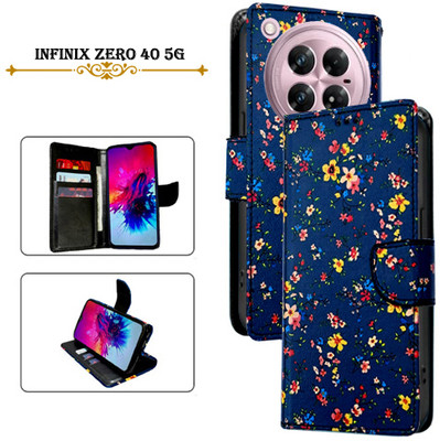 Asmart Flip Cover for Infinix Zero 40 5G(Blue, Pack of: 1)