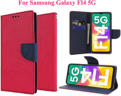 Carnage Flip Cover for Samsung Galaxy F14 5G(Pink, Cases with Holder, Pack of: 1)