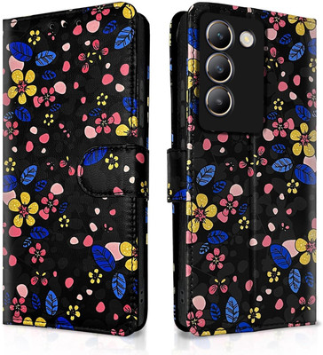 Pikkme Flip Cover for Vivo T3 5G, Vivo Y200e 5G(Black, Cases with Holder, Pack of: 1)