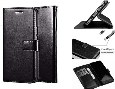 Perkie Flip Cover for vivo Y29 5G(Black, Dual Protection)