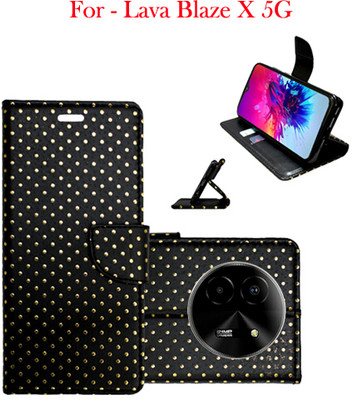 Toklot Flip Cover for Lava Blaze X 5G(Black, Pack of: 1)