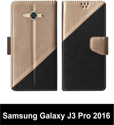 SScase Flip Cover for Samsung Galaxy J3 Pro 2016 Multicolor(Black, Shock Proof, Pack of: 1)