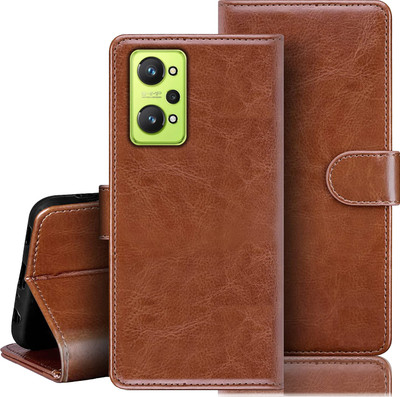 Roxel Flip Cover for Realme Gt Neo 2 5G(Brown, Dual Protection, Pack of: 1)