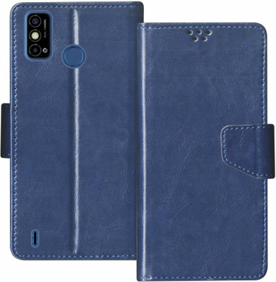 Juberous Flip Cover for Tecno Spark Go 2020, Tecno Spark Go 2021, Tecno Spark 6 Go(Blue, Shock Proof, Pack of: 1)