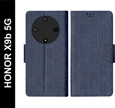 SBMS Flip Cover for HONOR X9b 5G Back Cover Case with Magnatic Closure(Blue, Shock Proof, Pack of: 1)