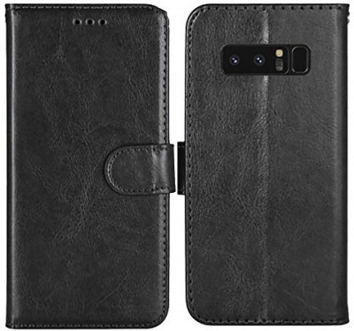 AKSP Flip Cover for Samsung Galaxy Note 8 Leather Finish(Black, Magnetic Case, Pack of: 1)