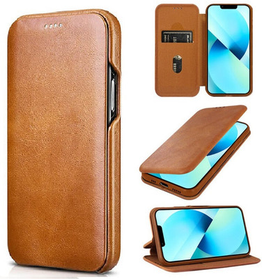 HARITECH Flip Cover for Samsung Galaxy S24 Ultra 5G(Brown, Grip Case, Pack of: 1)