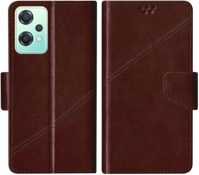 SBMS Flip Cover for OnePlus Nord CE 2 Lite 5G(Brown, Shock Proof, Pack of: 1)