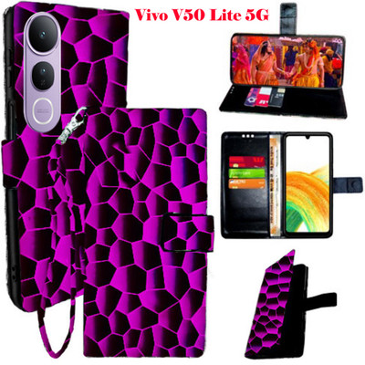 Toklot Flip Cover for Vivo V50 Lite 5G(Pink, Pack of: 1)