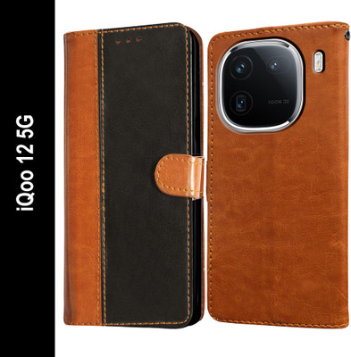 Flipkart SmartBuy Flip Cover for iQOO 12 5G(Black, Pack of: 1)