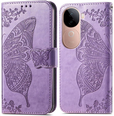 Clickcase Flip Cover for Vivo V40e 5G(Purple, Dual Protection)