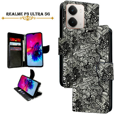 Mxkart Flip Cover for Realme P3 Ultra 5G(Black, Pack of: 1)
