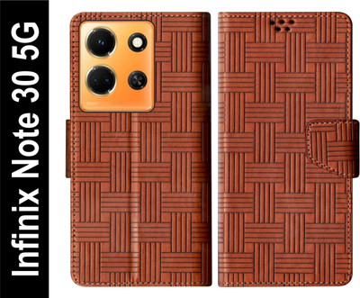 SBMS Flip Cover for Infinix Note 30 5G(Brown, Shock Proof, Pack of: 1)