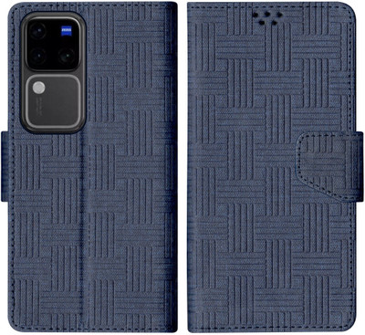 SBMS Flip Cover for Vivo V30 5G / Vivo V30 Pro 5G Back Cover Case with Magnatic Closure(Blue, Shock Proof, Pack of: 1)