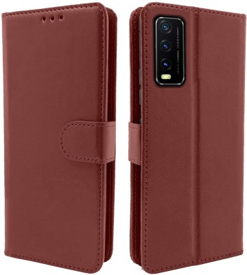 Blackpool Flip Cover for Vivo Y20, Vivo Y20i, Vivo Y12s, Vivo Y20A(Maroon, Cases with Holder, Pack of: 1)