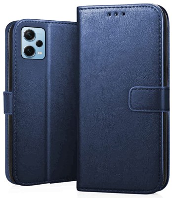 MobileMantra Flip Cover for Xiaomi Redmi Note 12 Pro Plus 5G | Leather Finish | Inside TPU with Card Pockets(Blue, Shock Proof, Pack of: 1)