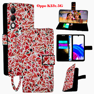 Mxkart Flip Cover for OPPO K13x 5G(Red, Pack of: 1)