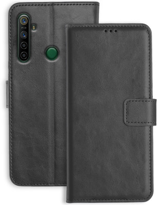 UBROS NETWORK Flip Cover for Realme 5i(Black, Dual Protection, Pack of: 1)