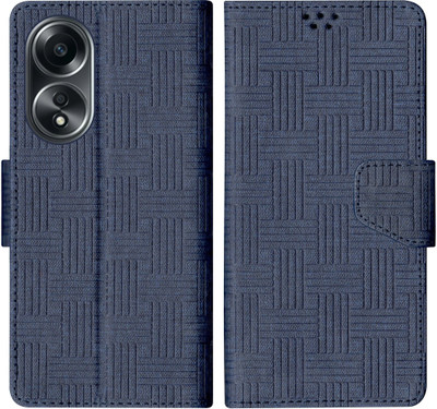 SBMS Flip Cover for OPPO A58 4G(Blue, Shock Proof, Pack of: 1)