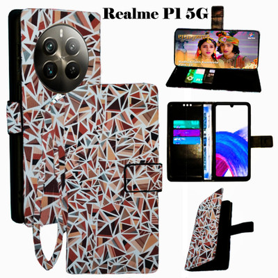 Shanno Enterprises Flip Cover for realme P1 5G(Brown, Pack of: 1)