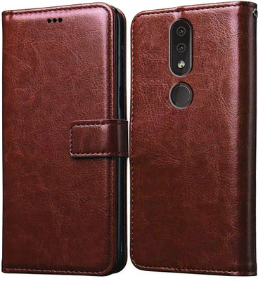 Casotec Flip Cover for Nokia 4.2(Brown, Pack of: 1)