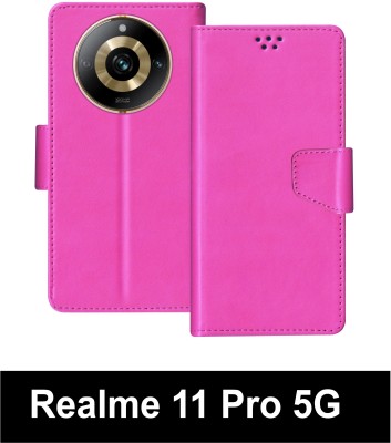 SBMS Flip Cover for Realme 11 Pro 5G, Realme 11 Pro Plus 5G(Pink, Shock Proof, Pack of: 1)