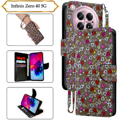 SALGO Flip Cover for Infinix Zero 40 5G(Brown, Pack of: 1)
