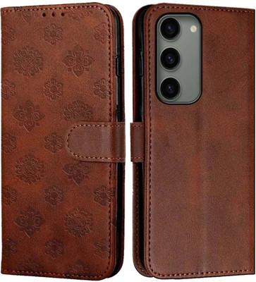 Ascensify Flip Cover for Samsung S23 5G(Brown, Cases with Holder, Pack of: 1)