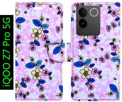Toklot Flip Cover for iQOO Z7 Pro 5G(Pink, Pack of: 1)