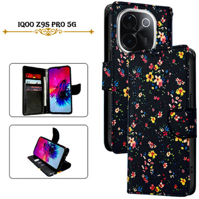 Cutemart Flip Cover for iQOO Z9s Pro 5G(Black, Pack of: 1)