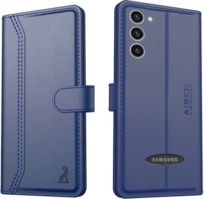 AIBEX Flip Cover for Samsung Galaxy S23 Plus 5G|Vegan PU Leather |Foldable Stand & Pocket |Magnetic Closure(Blue, Cases with Holder, Pack of: 1)