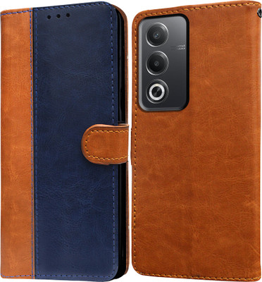 Casotec Flip Cover for Oppo A3 Pro 5G, Oppo K12x 5G(Blue, Pack of: 1)