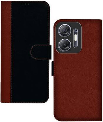 Mycos Flip Cover for Infinix HOT 30 5G(Black, Brown, Dual Protection, Pack of: 1)