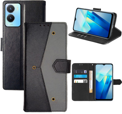 Aaghosh Flip Cover for Vivo T2x 5G(Black, Shock Proof, Pack of: 1)
