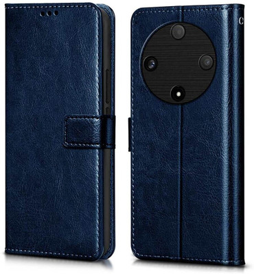 WOW Imagine Flip Cover for Honor X9B 5G Card Pockets Wallet & Stand(Blue, Magnetic Case, Pack of: 1)