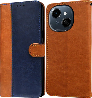 Casotec Flip Cover for Tecno Spark Go 1 4G(Blue, Pack of: 1)