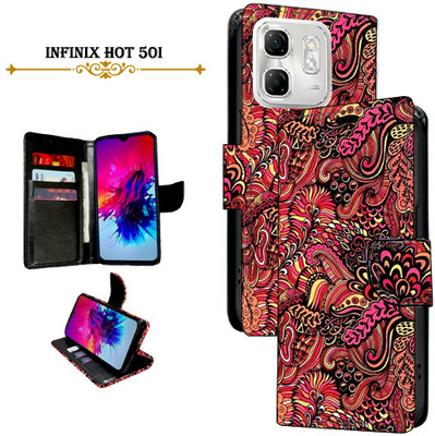 Mxkart Flip Cover for Infinix Hot 50i(Red, Pack of: 1)