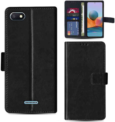Kalua Mall Flip Cover for Redmi 6A pouch cover | Redmi M1804C3CG pouch cover | Black(Black, Magnetic Case, Pack of: 1)