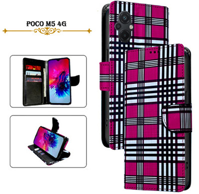 PARGO Flip Cover for Poco M5 4G(Pink, Pack of: 1)