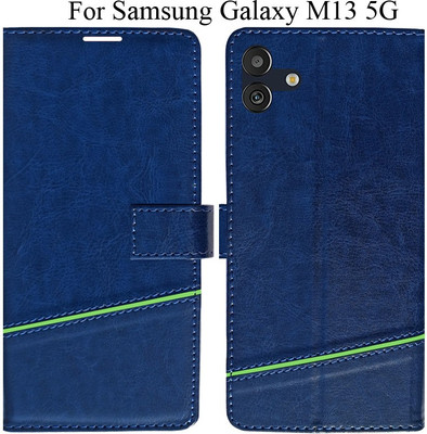 MAXSHAD Flip Cover for Samsung Galaxy M13 5G(Blue, Magnetic Case)
