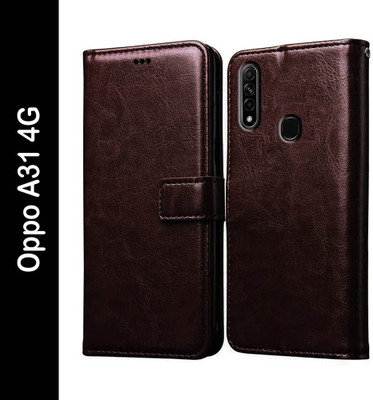 Casotec Flip Cover for Oppo A31(Brown, Pack of: 1)